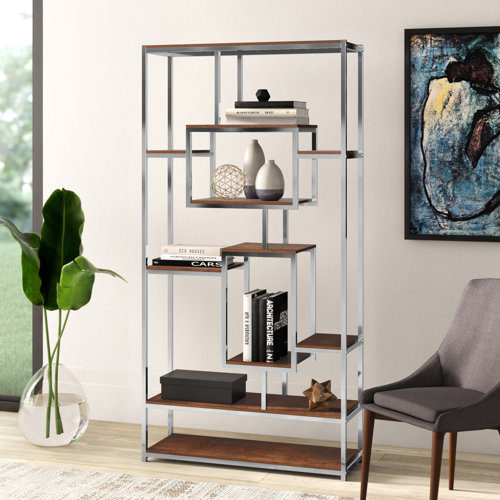 Mercury Row® Clements Geometric Bookcase & Reviews Wayfair